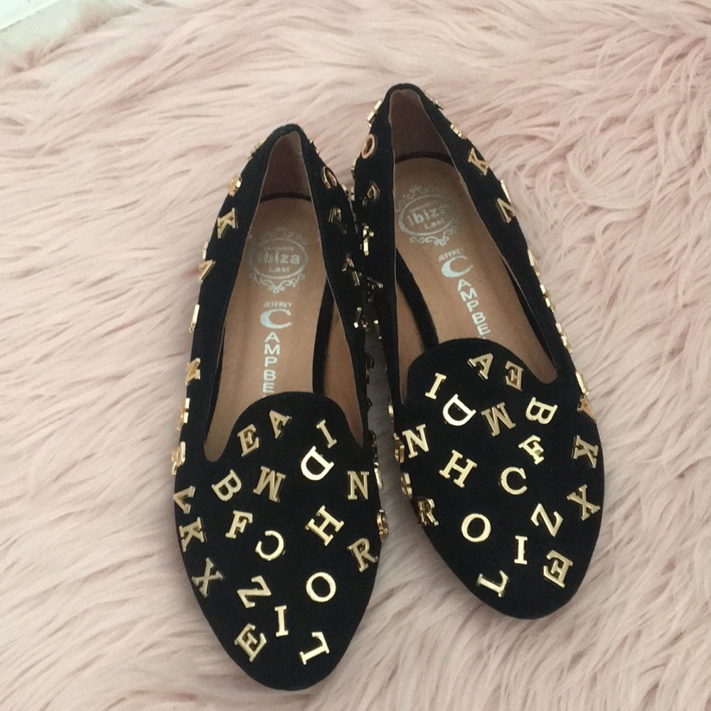 Vintage Jeffrey Campbell Letter Flats